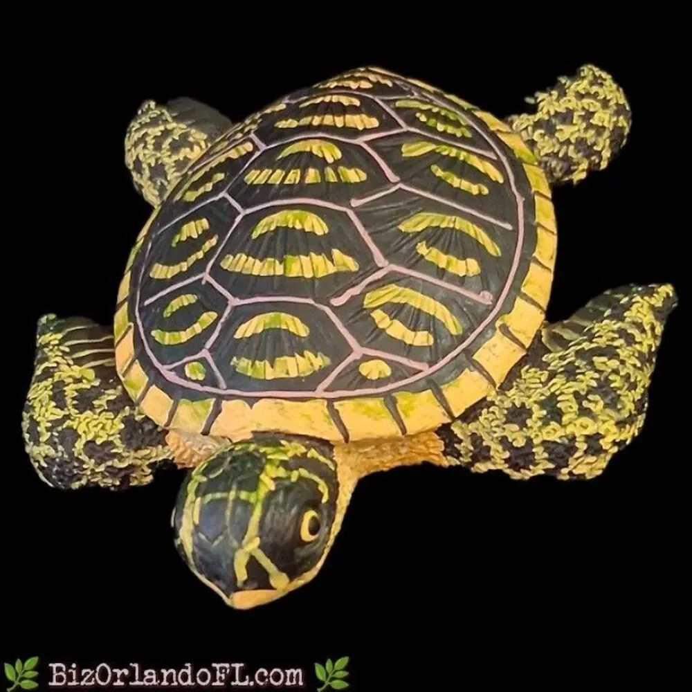 VINTAGE: AGiftCorp High-Quality Composite Resin Handpainted Sea Turtle Figurine